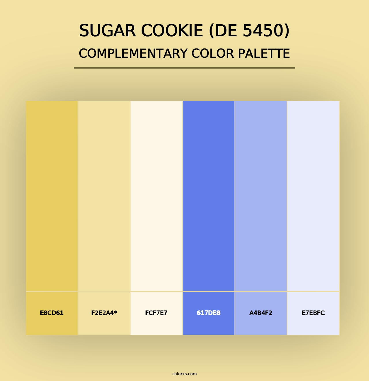 Sugar Cookie (DE 5450) - Complementary Color Palette