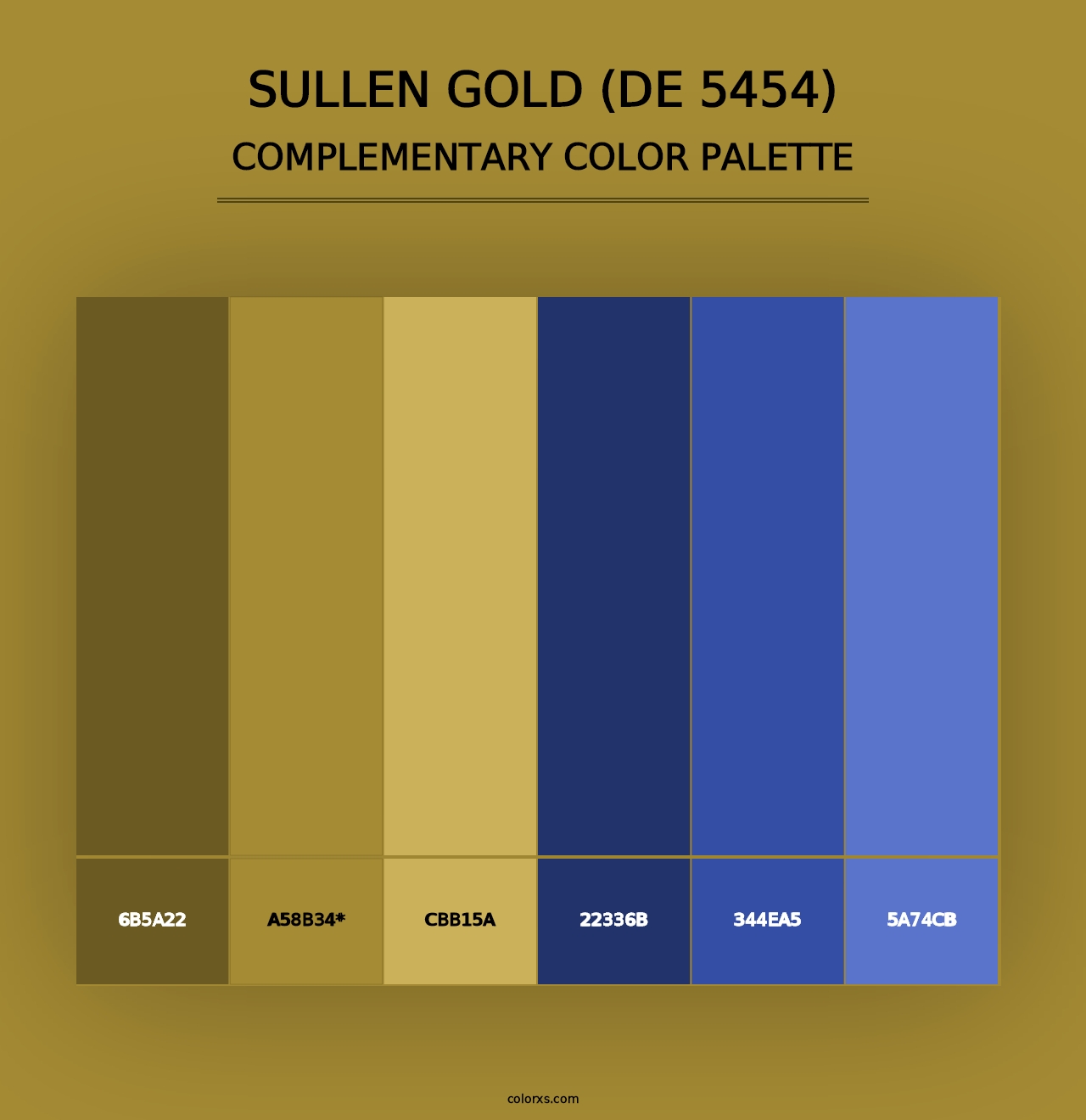 Sullen Gold (DE 5454) - Complementary Color Palette