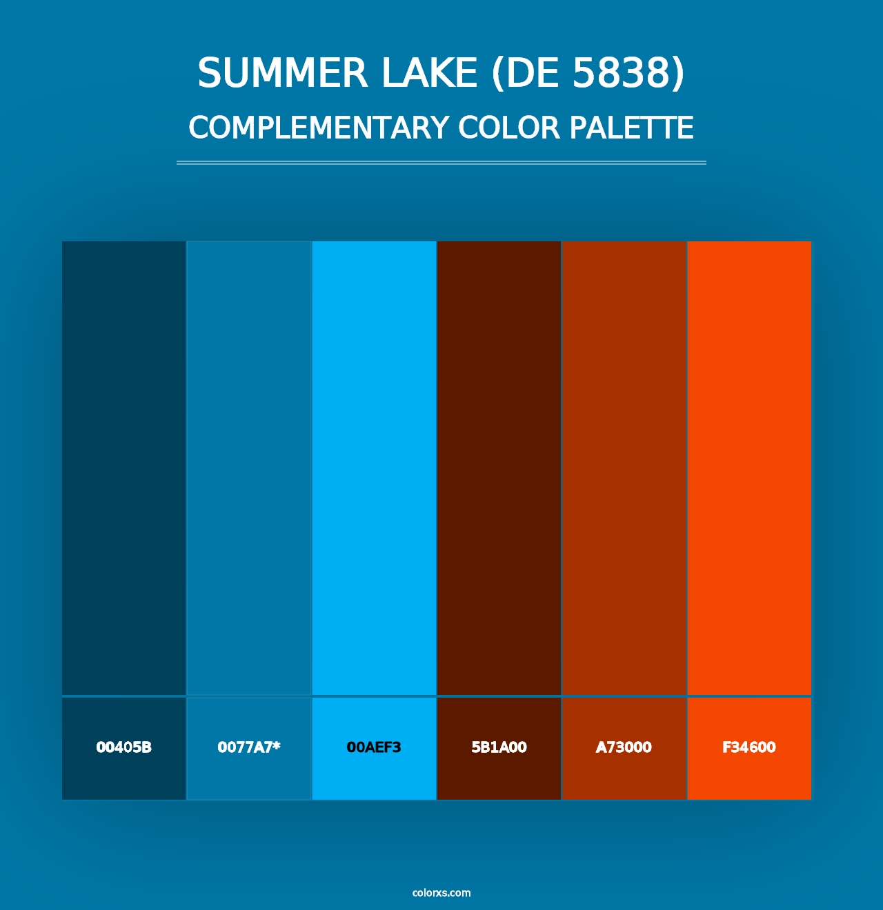 Summer Lake (DE 5838) - Complementary Color Palette