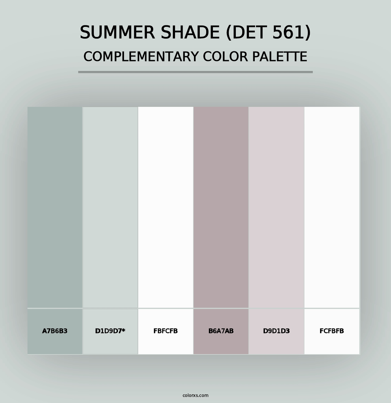 Summer Shade (DET 561) - Complementary Color Palette