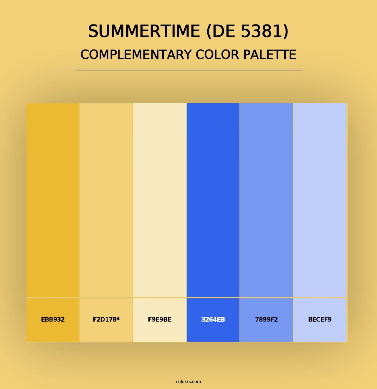 Summertime (DE 5381) - Complementary Color Palette