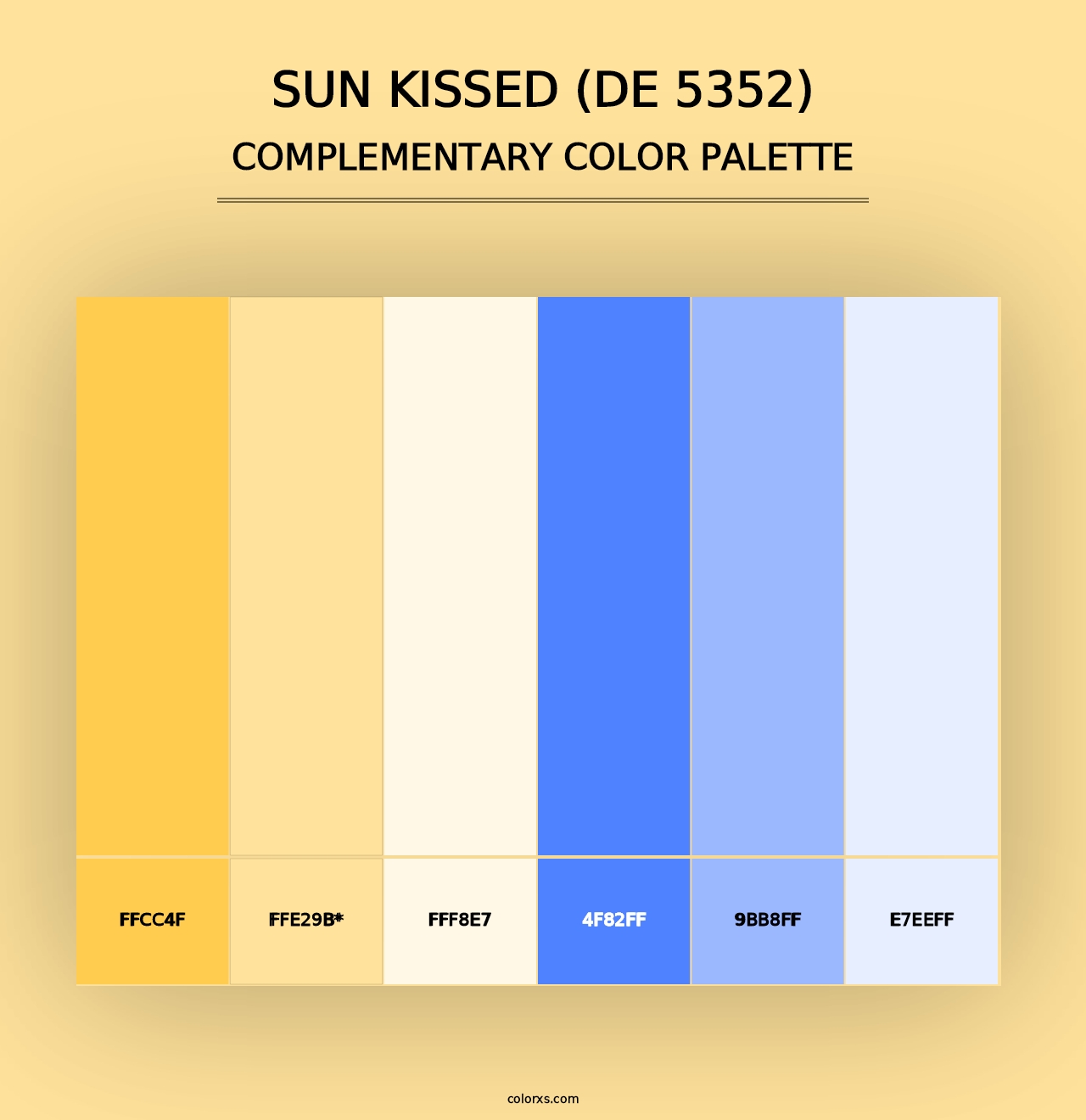 Sun Kissed (DE 5352) - Complementary Color Palette