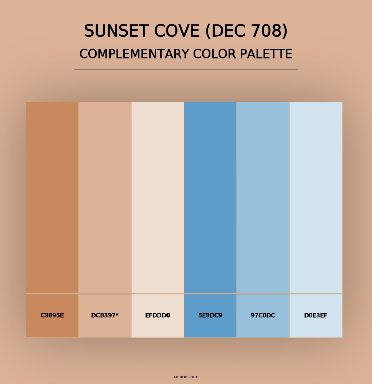 Sunset Cove (DEC 708) - Complementary Color Palette