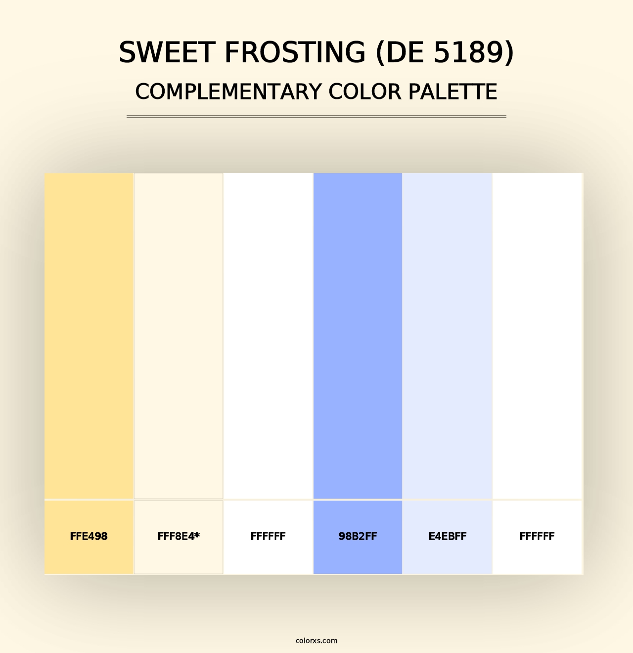 Sweet Frosting (DE 5189) - Complementary Color Palette