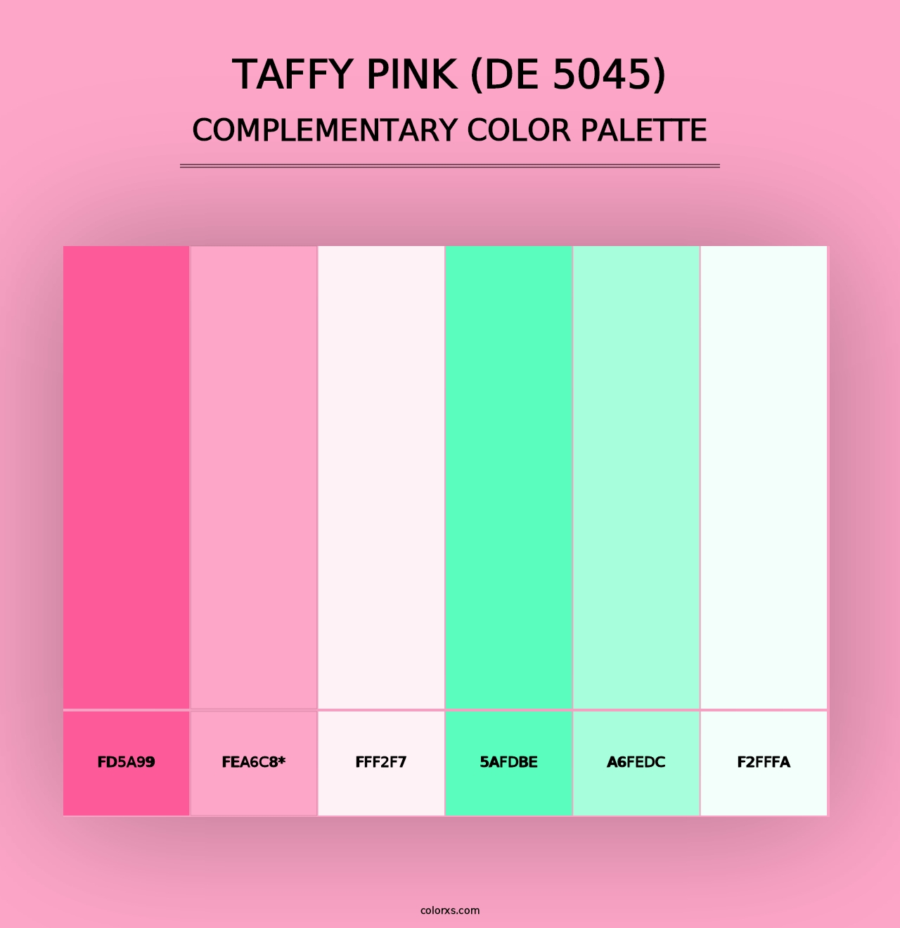 Taffy Pink (DE 5045) - Complementary Color Palette