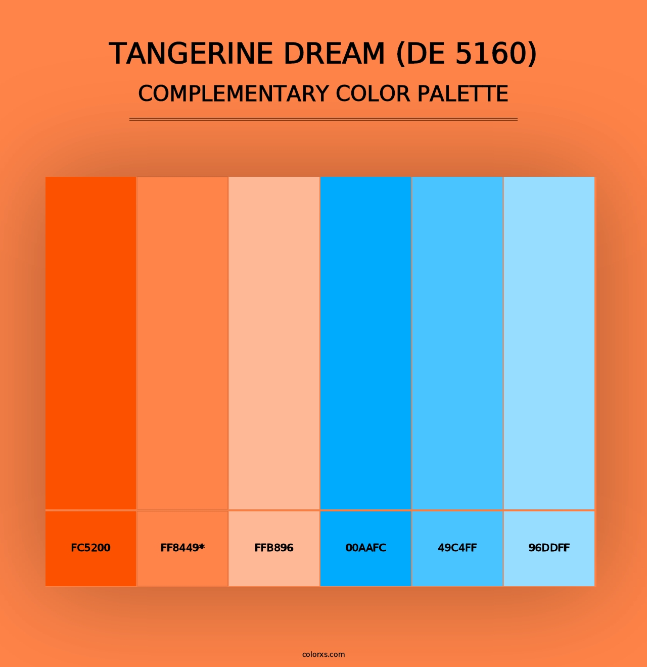 Tangerine Dream (DE 5160) - Complementary Color Palette