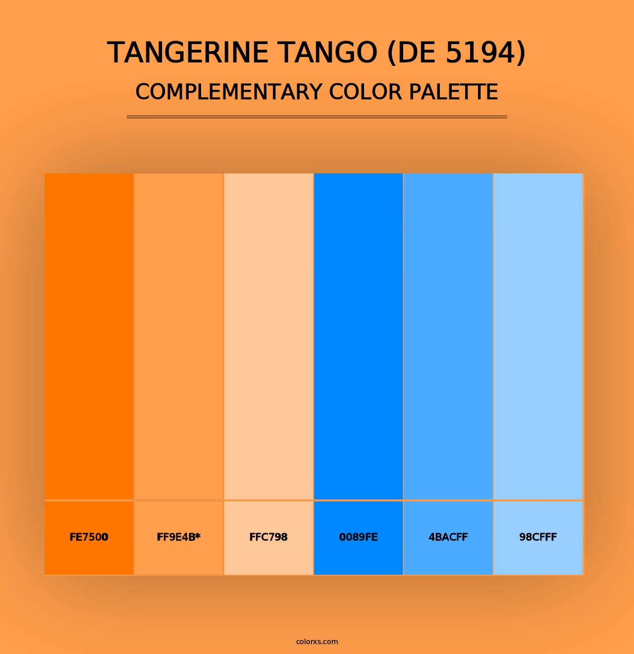 Tangerine Tango (DE 5194) - Complementary Color Palette