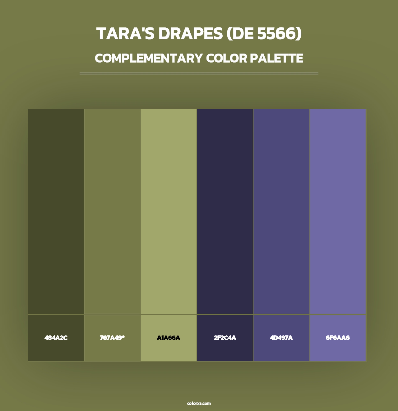 Tara's Drapes (DE 5566) - Complementary Color Palette