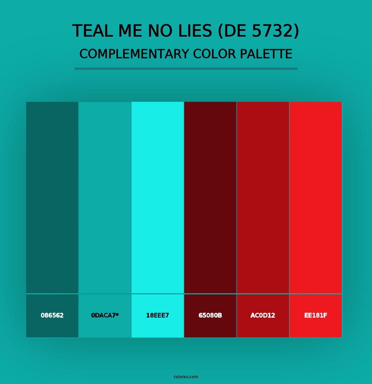 Teal Me No Lies (DE 5732) - Complementary Color Palette