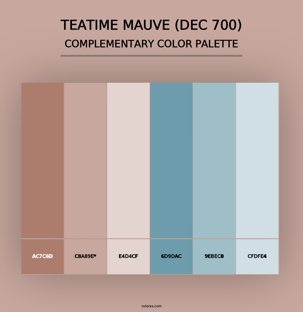 Teatime Mauve (DEC 700) - Complementary Color Palette