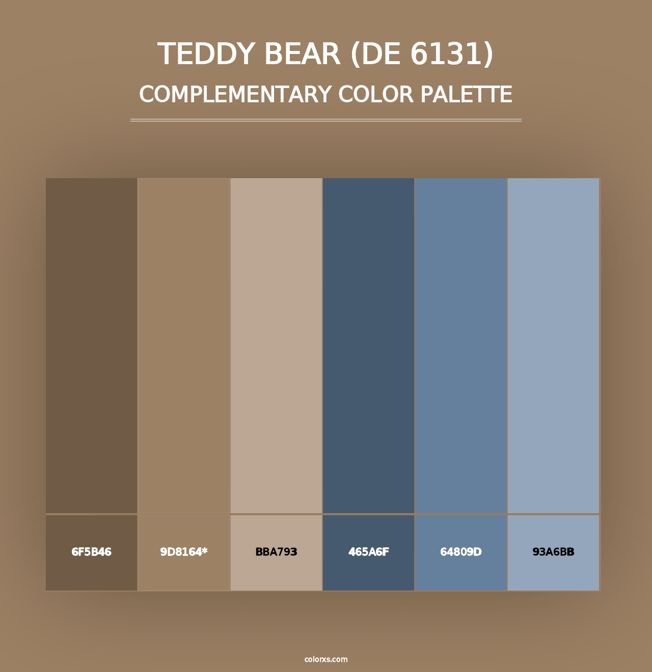 Teddy Bear (DE 6131) - Complementary Color Palette