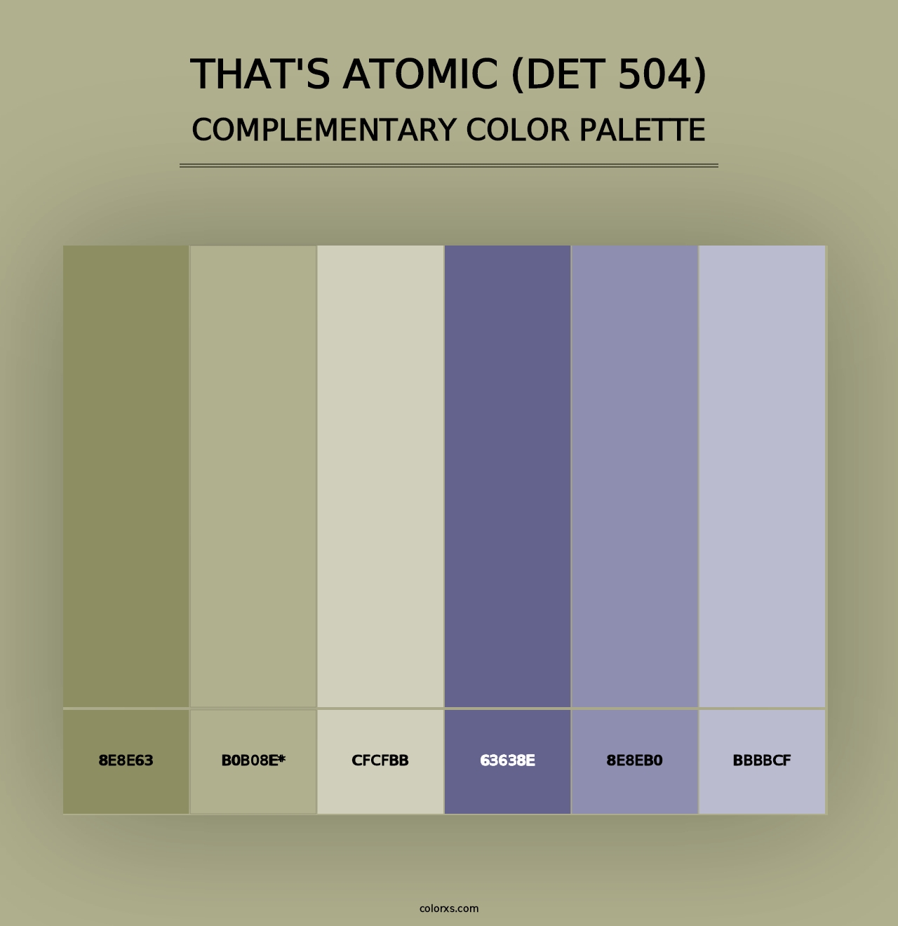 That's Atomic (DET 504) - Complementary Color Palette