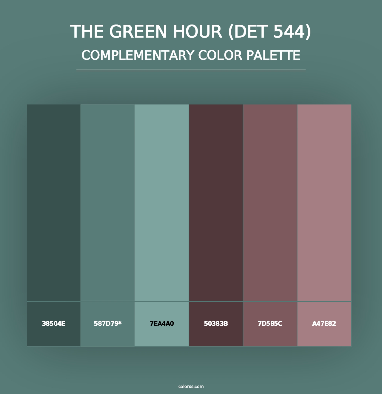 The Green Hour (DET 544) - Complementary Color Palette