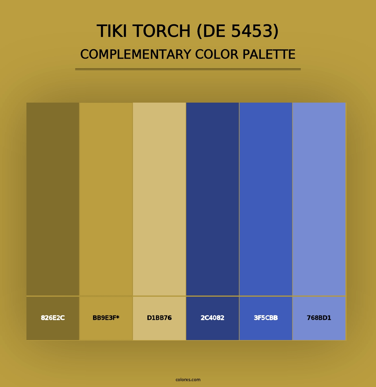 Tiki Torch (DE 5453) - Complementary Color Palette