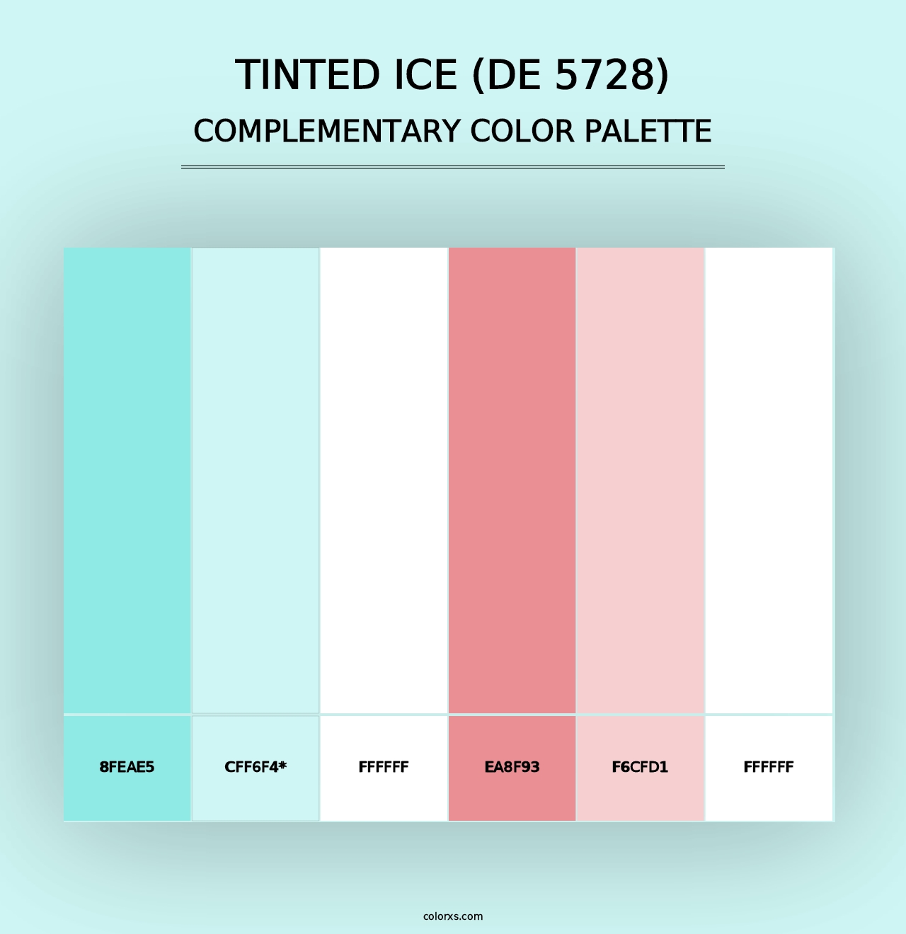 Tinted Ice (DE 5728) - Complementary Color Palette