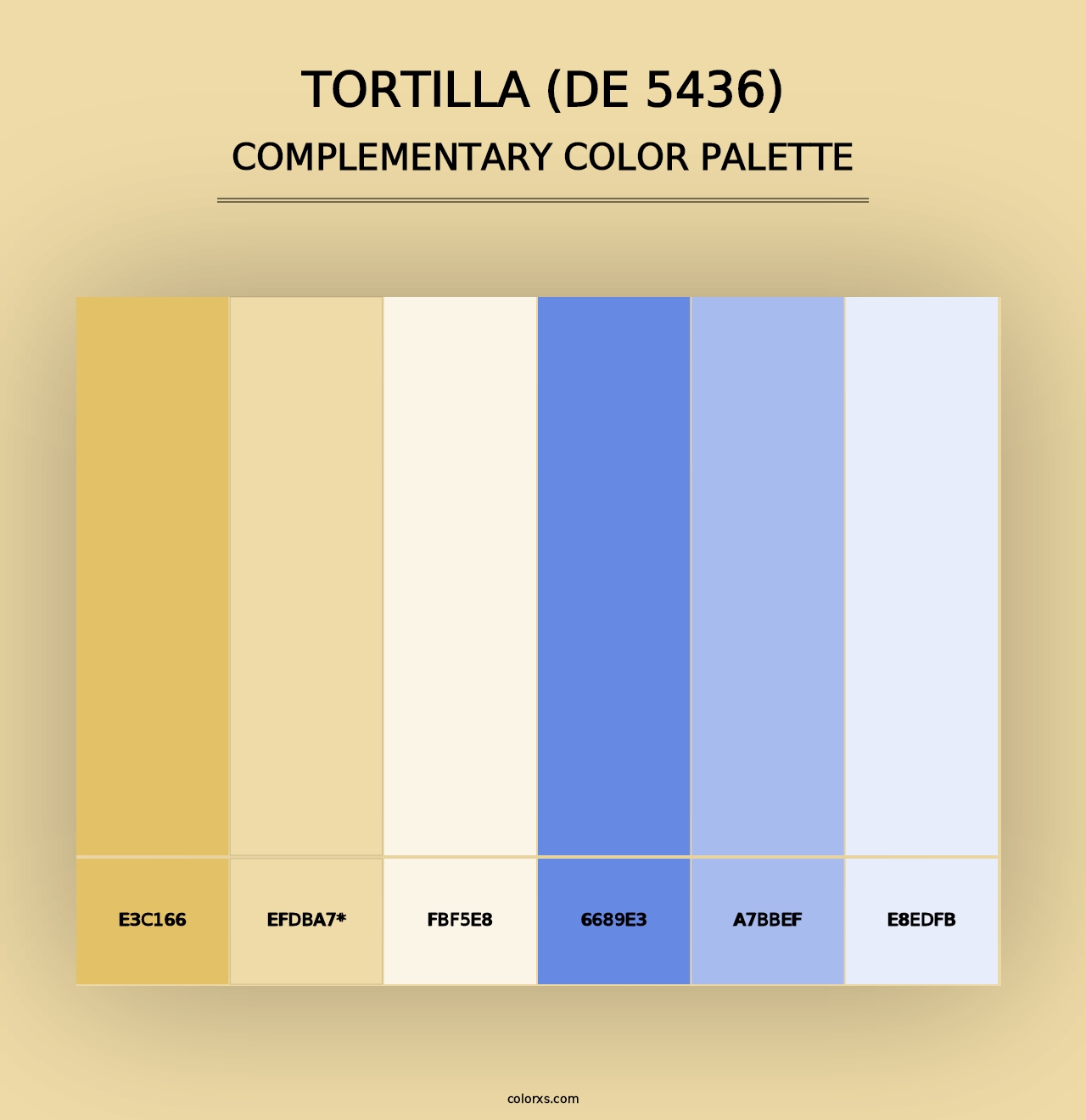 Tortilla (DE 5436) - Complementary Color Palette