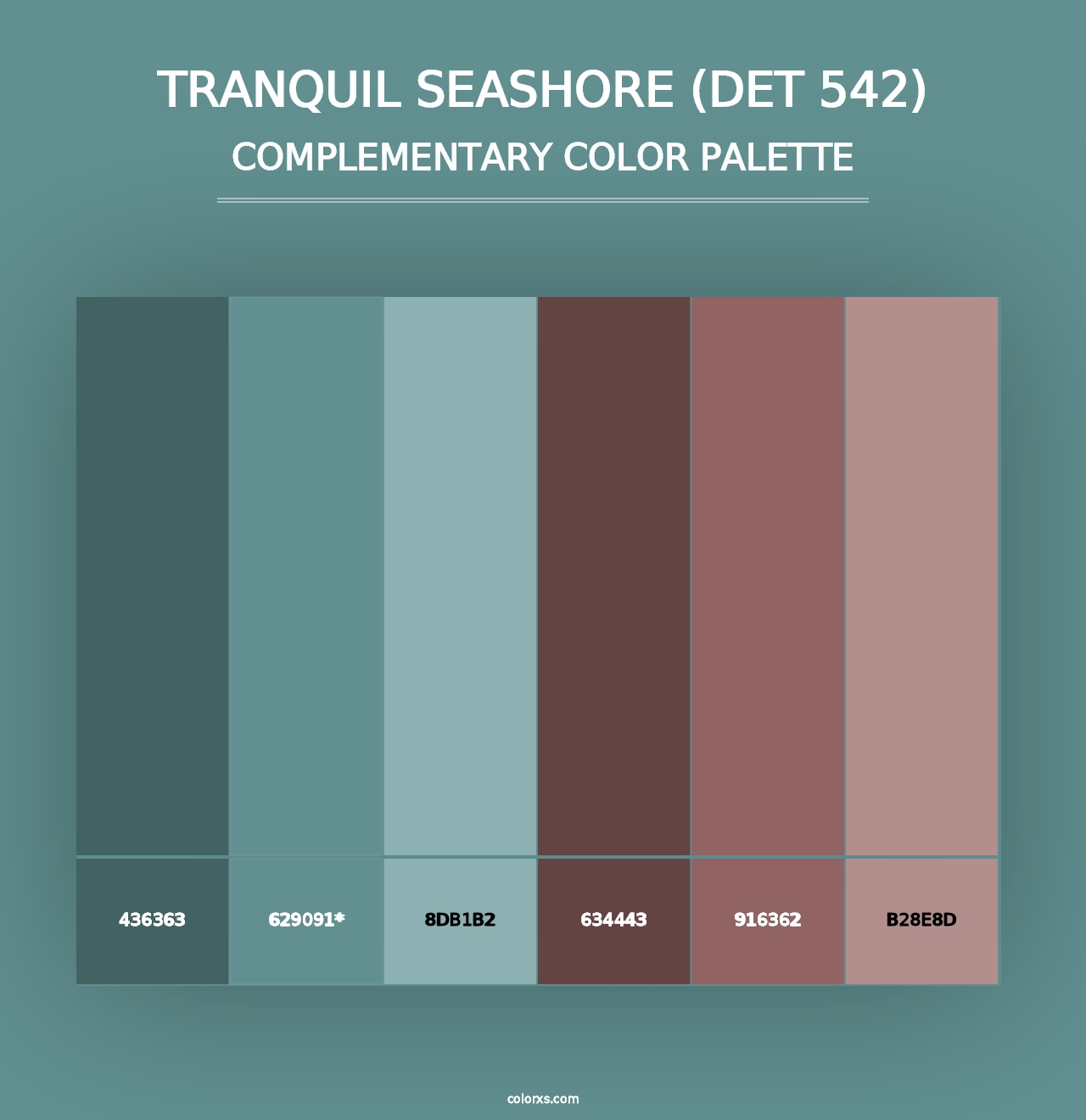 Tranquil Seashore (DET 542) - Complementary Color Palette