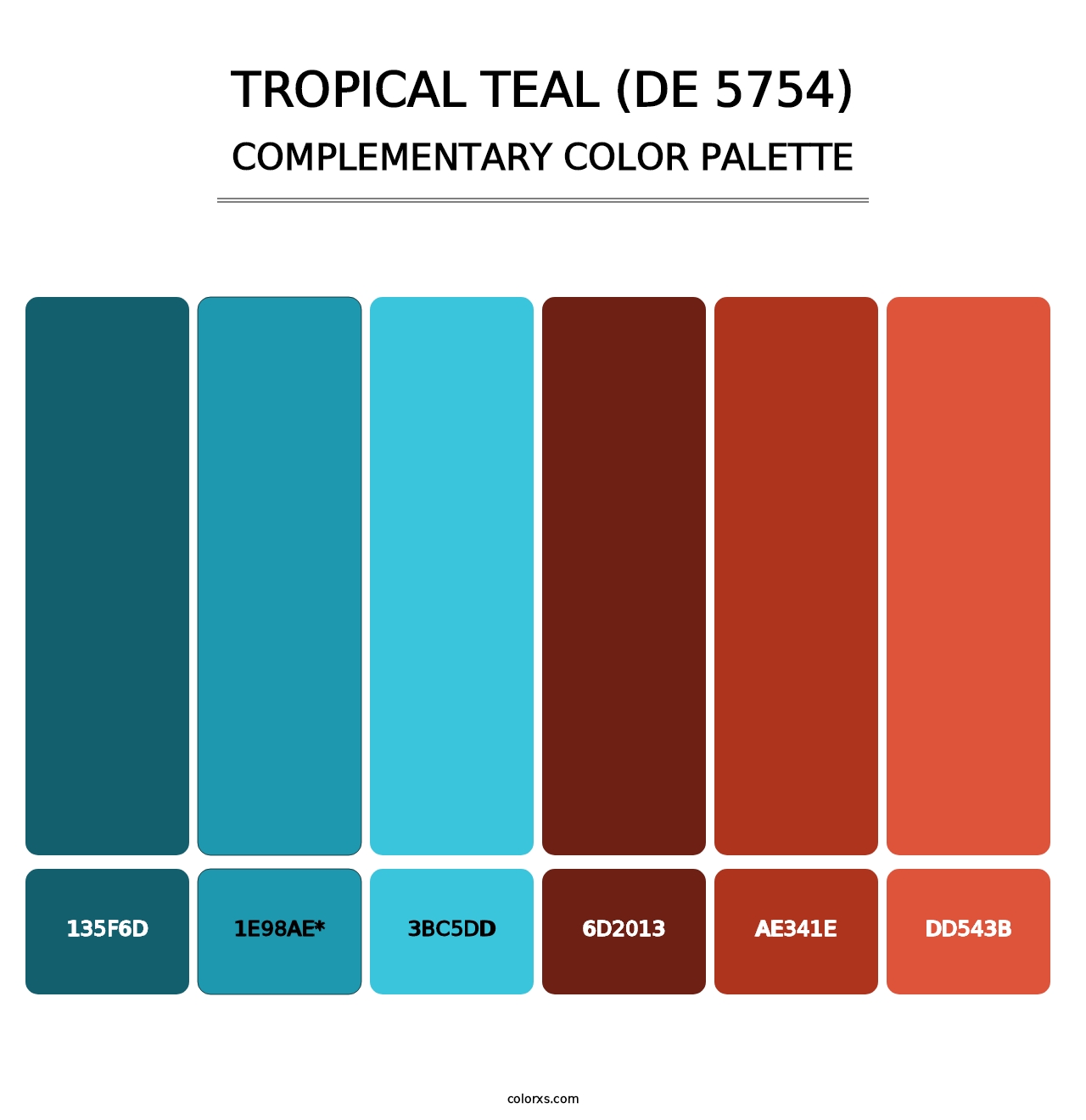 Tropical Teal (DE 5754) - Complementary Color Palette