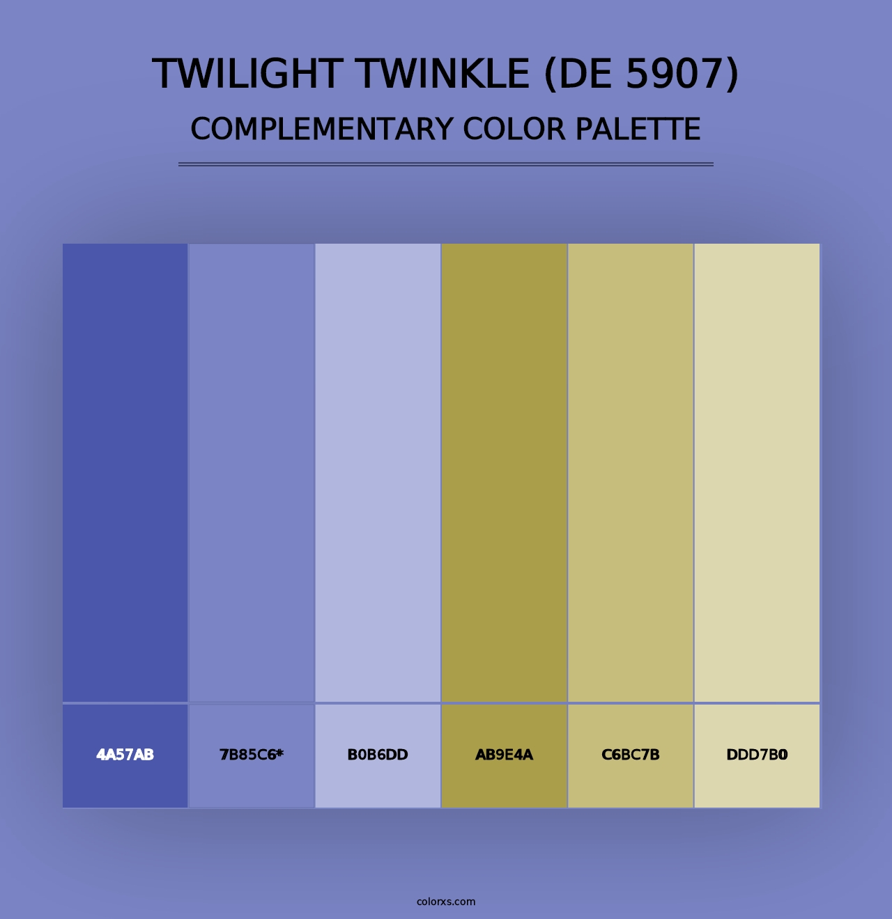 Twilight Twinkle (DE 5907) - Complementary Color Palette