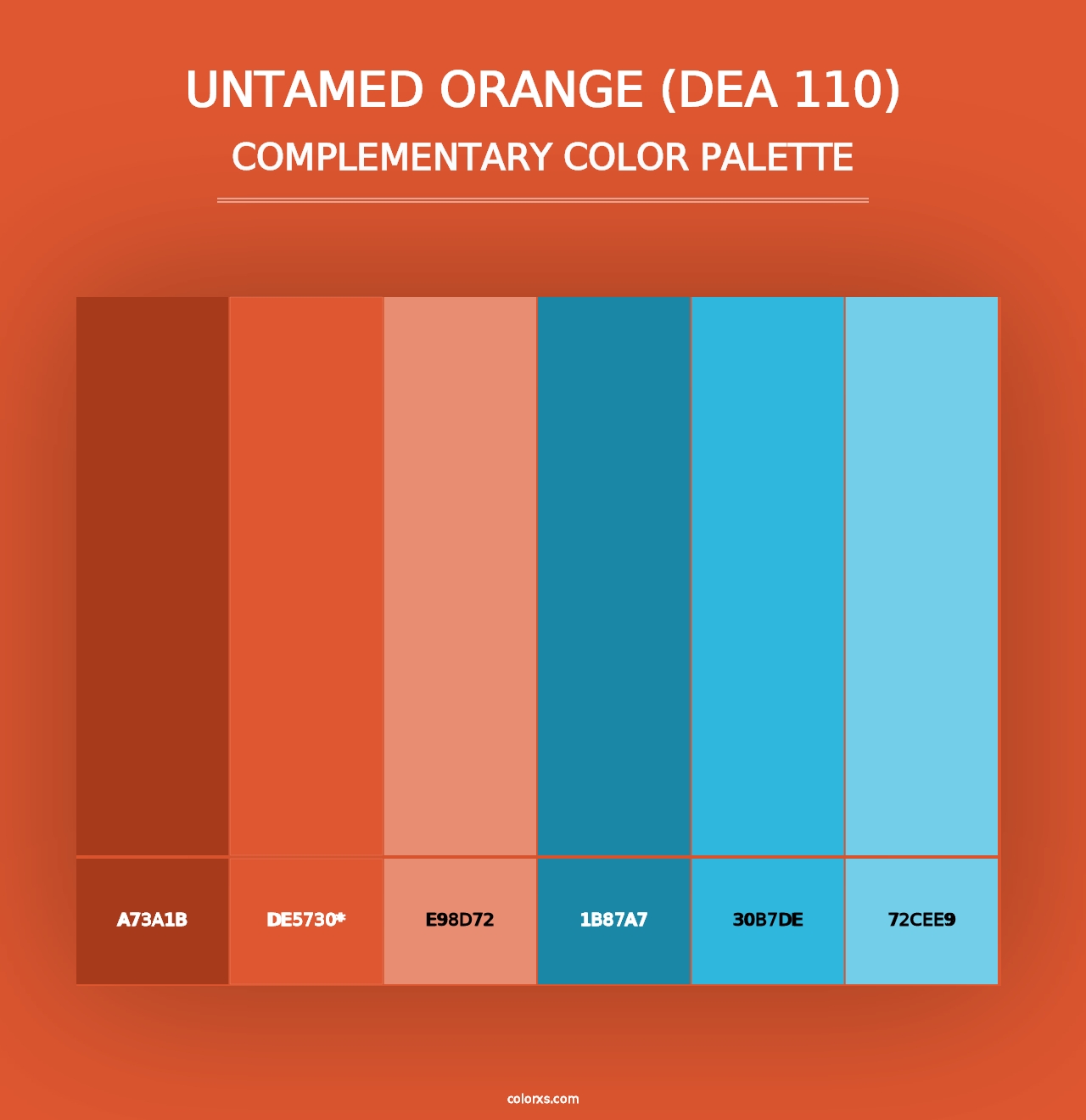 Untamed Orange (DEA 110) - Complementary Color Palette