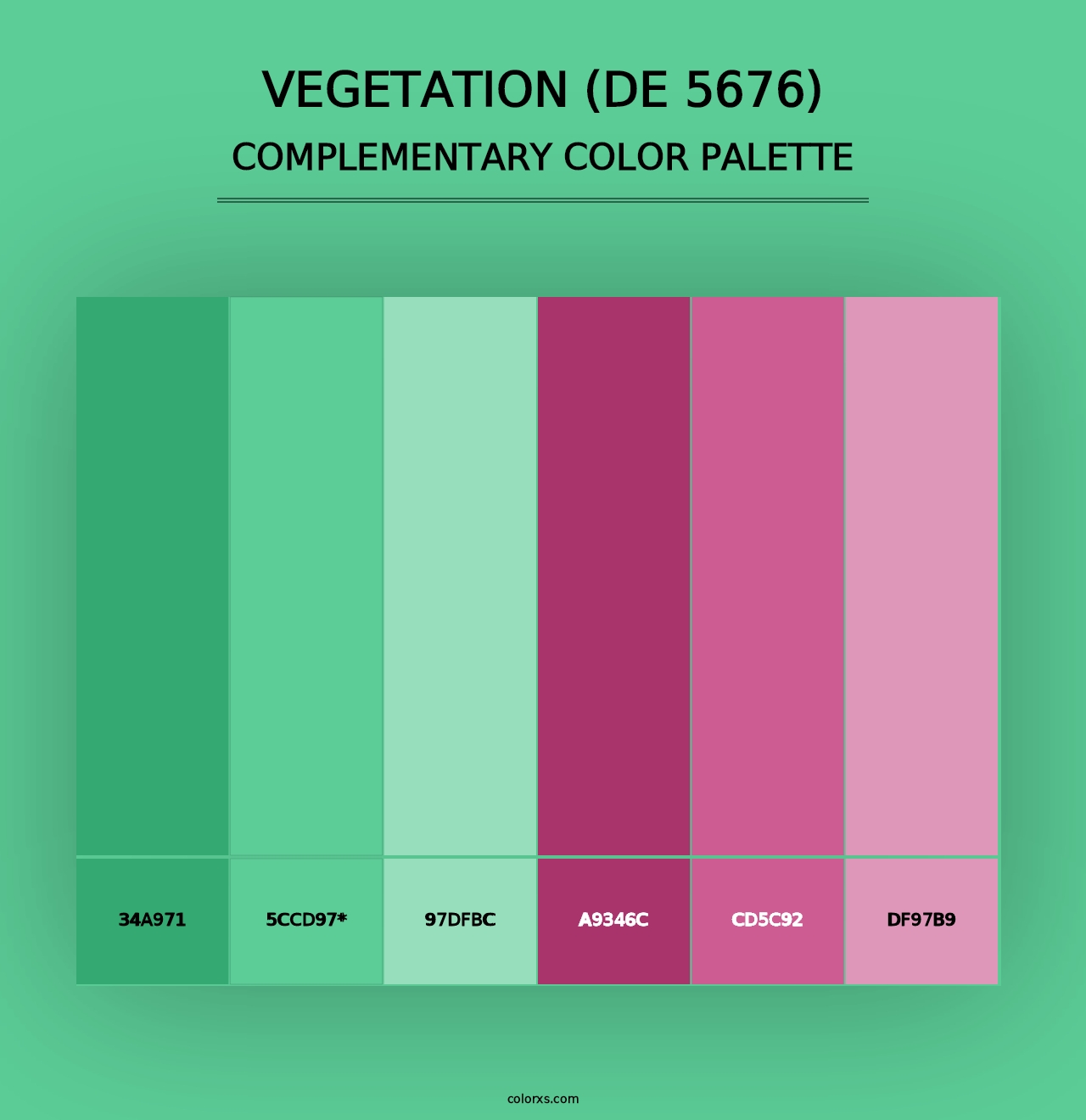 Vegetation (DE 5676) - Complementary Color Palette