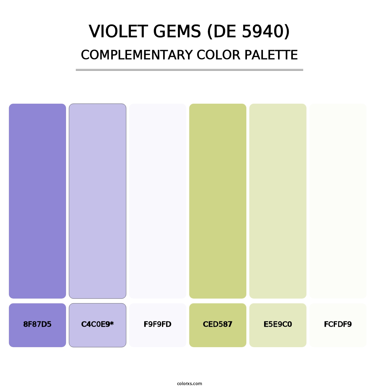 Violet Gems (DE 5940) - Complementary Color Palette