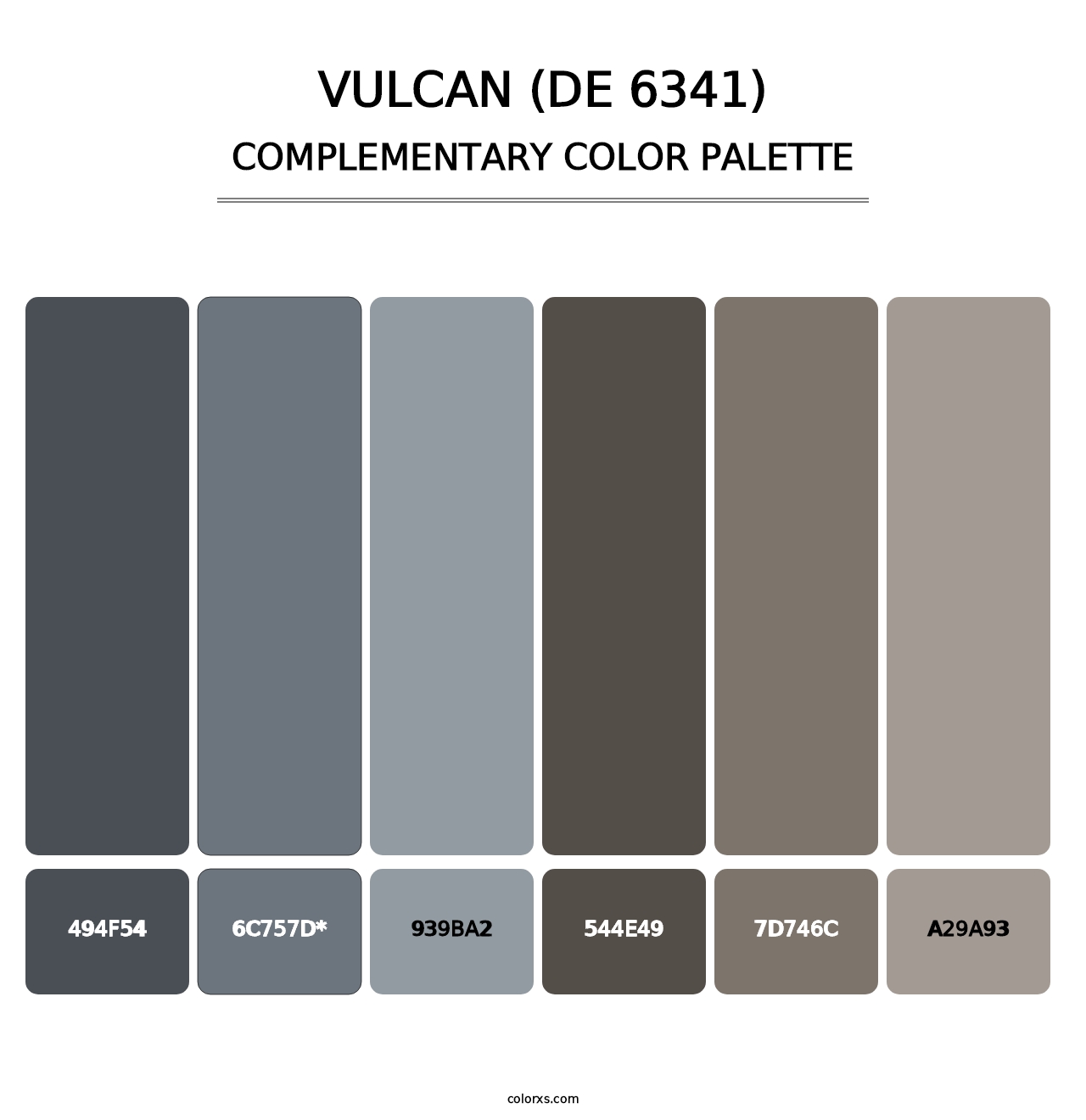 Vulcan (DE 6341) - Complementary Color Palette