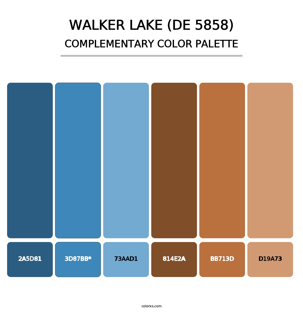 Walker Lake (DE 5858) - Complementary Color Palette