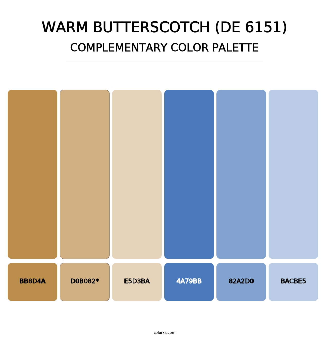 Warm Butterscotch (DE 6151) - Complementary Color Palette