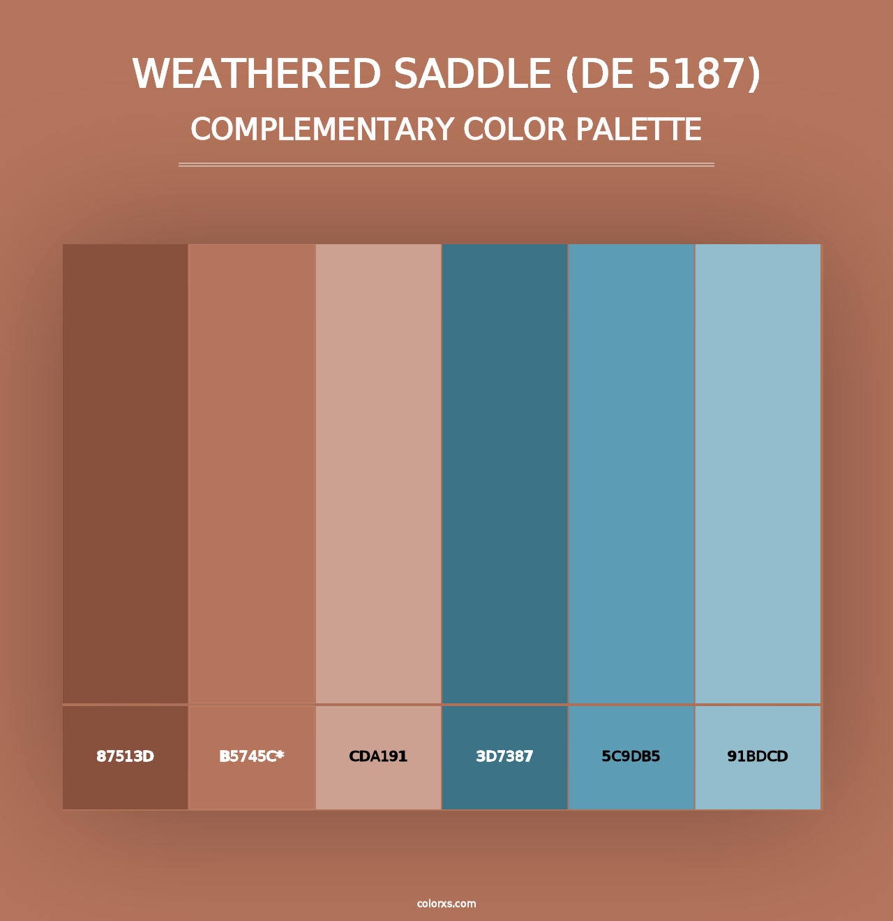 Weathered Saddle (DE 5187) - Complementary Color Palette