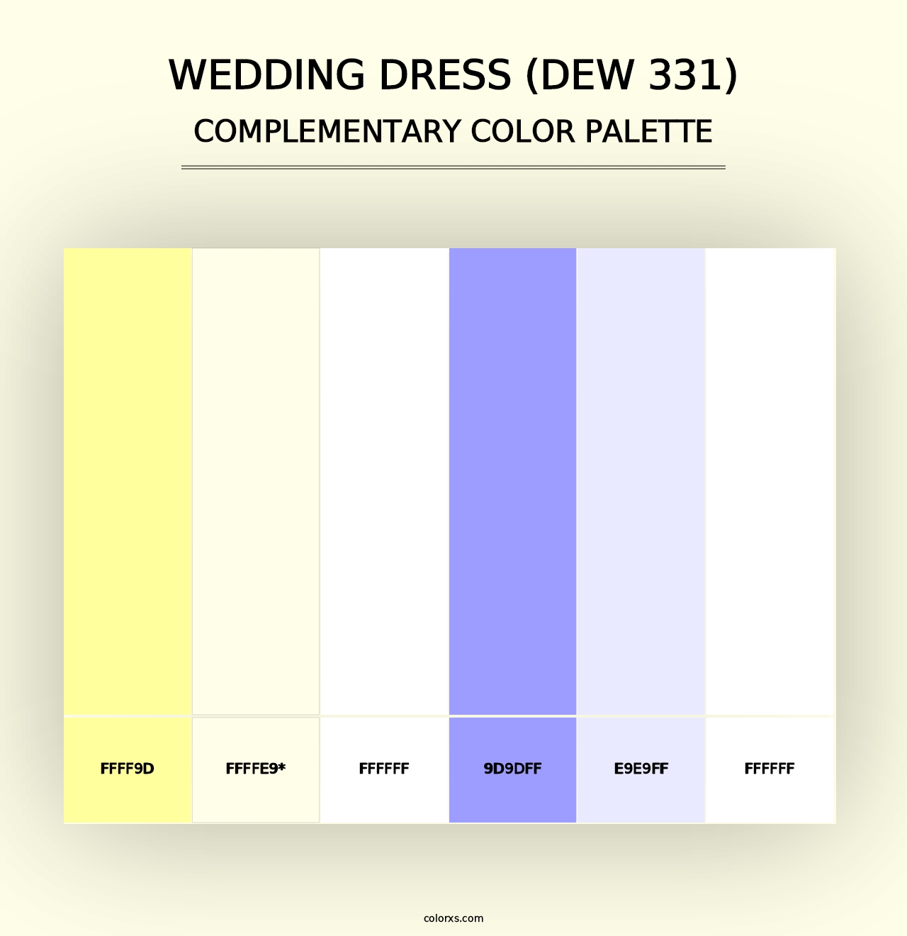 Wedding Dress (DEW 331) - Complementary Color Palette