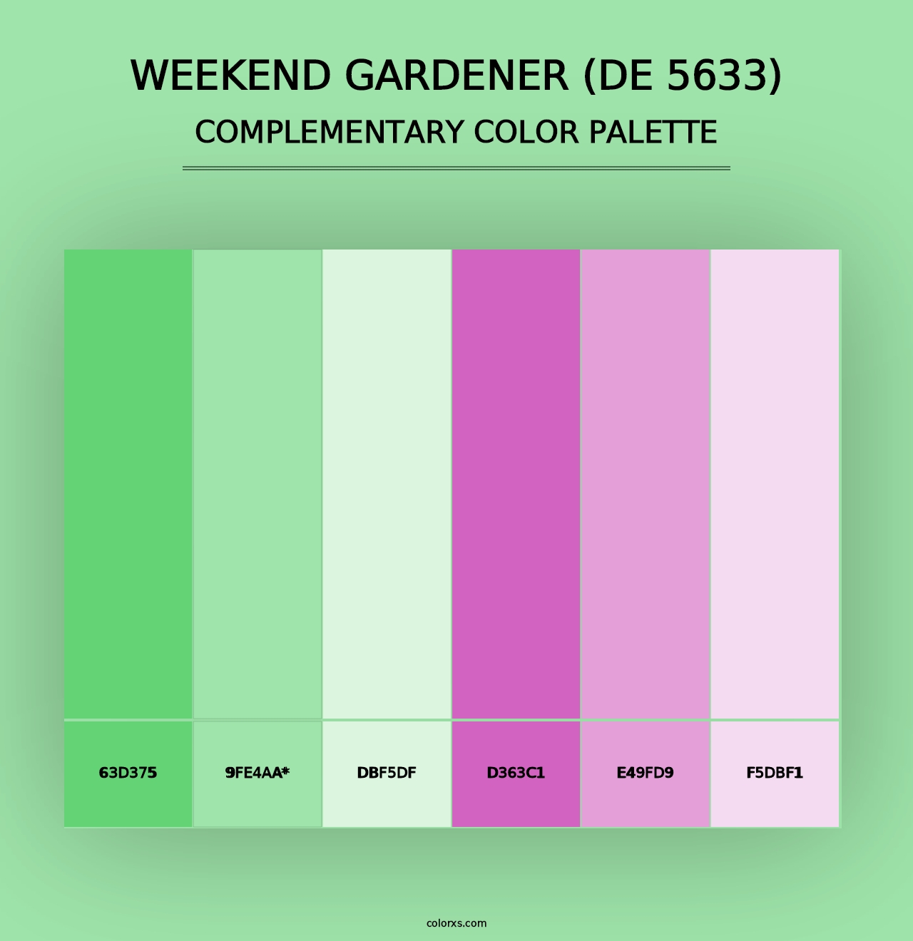 Weekend Gardener (DE 5633) - Complementary Color Palette