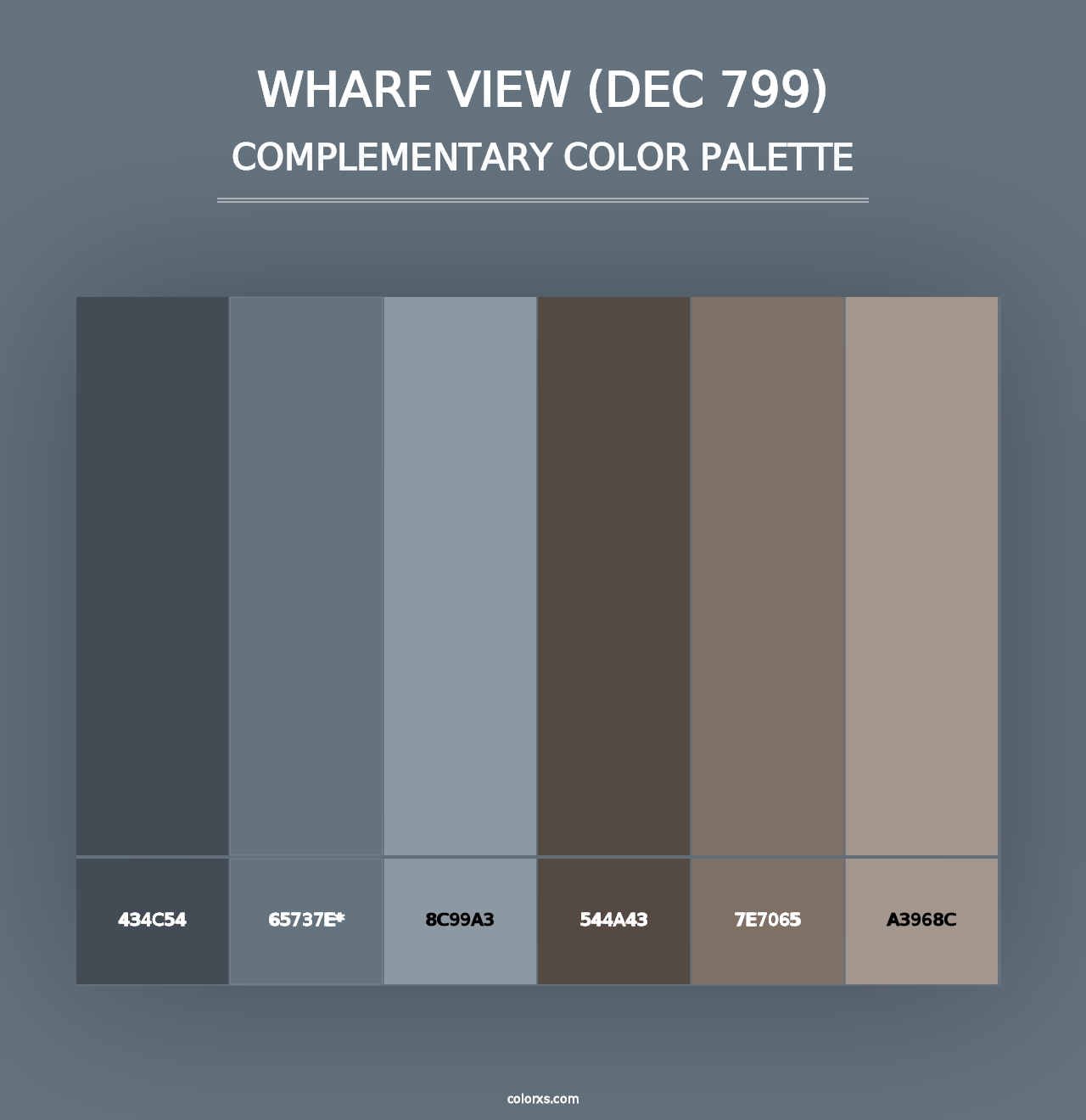 Wharf View (DEC 799) - Complementary Color Palette