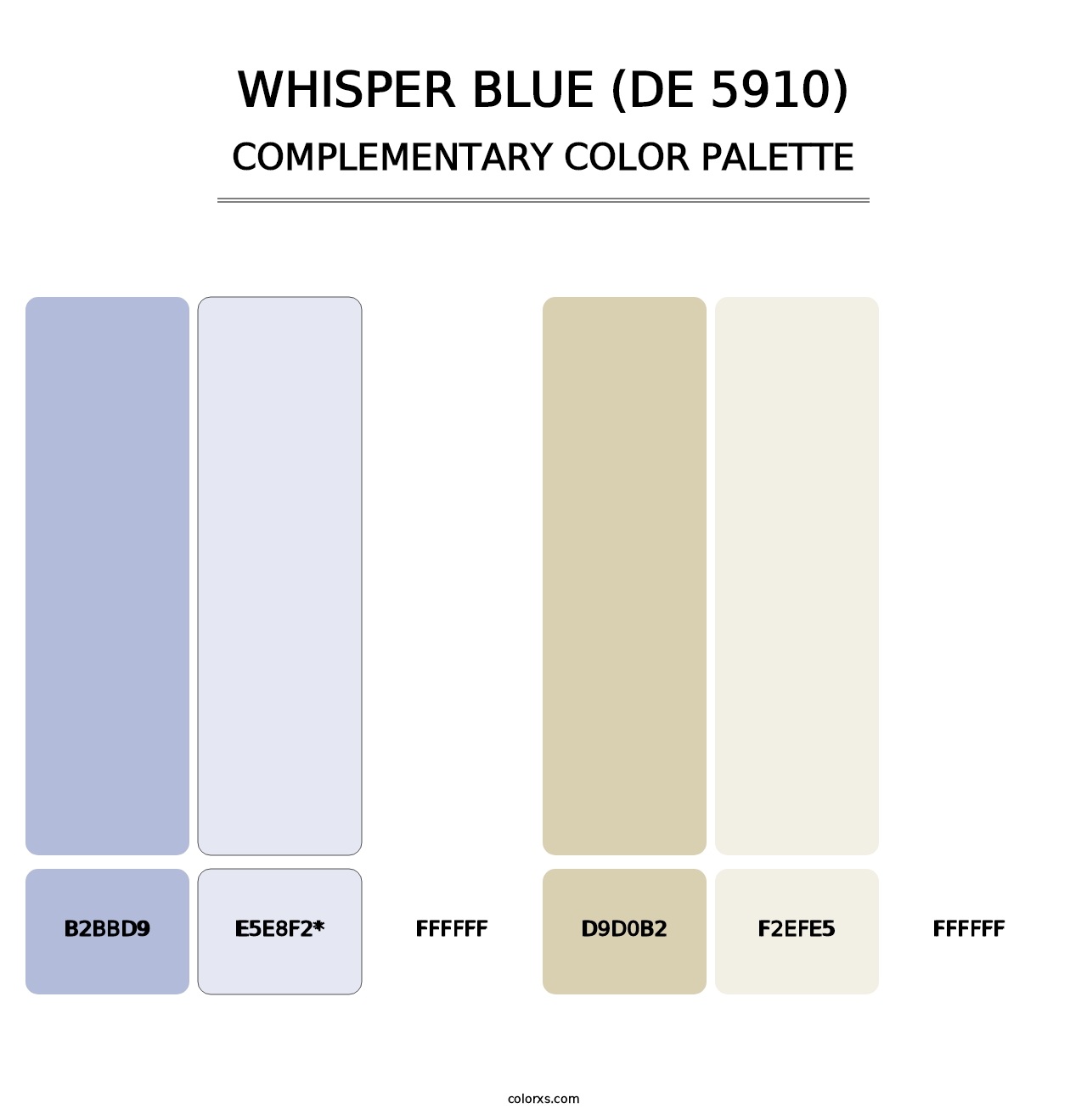 Whisper Blue (DE 5910) - Complementary Color Palette