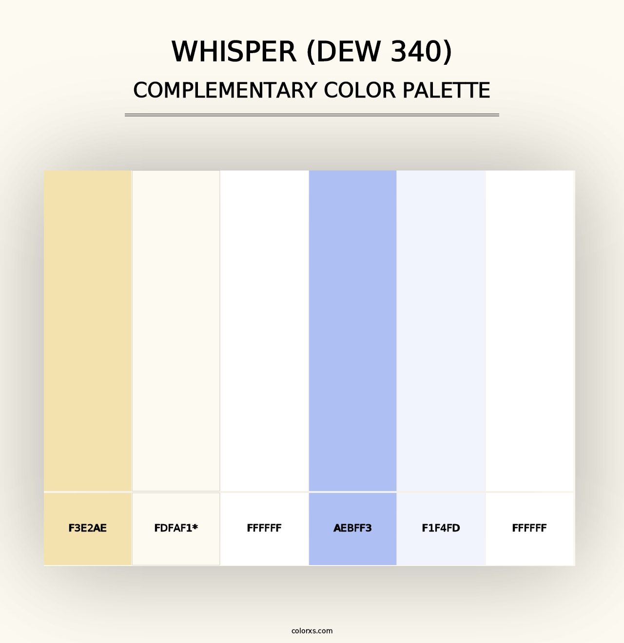 Whisper (DEW 340) - Complementary Color Palette