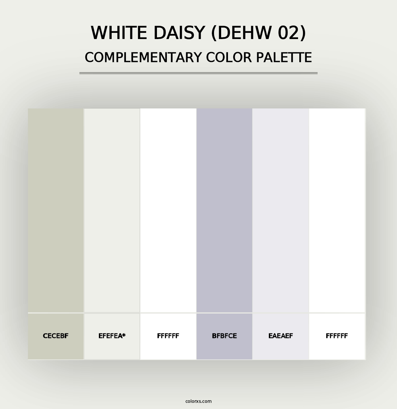 White Daisy (DEHW 02) - Complementary Color Palette