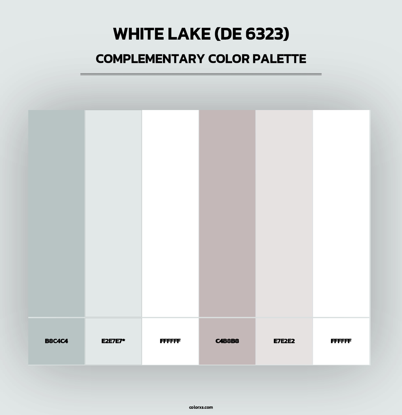 White Lake (DE 6323) - Complementary Color Palette