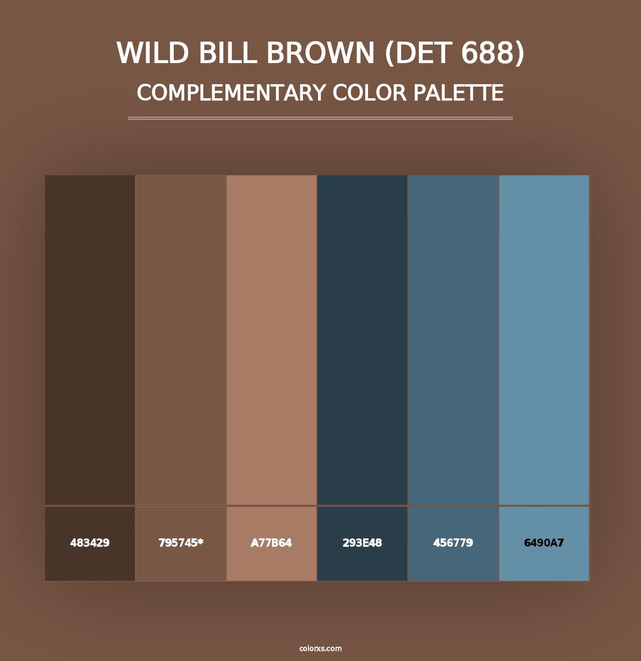 Wild Bill Brown (DET 688) - Complementary Color Palette