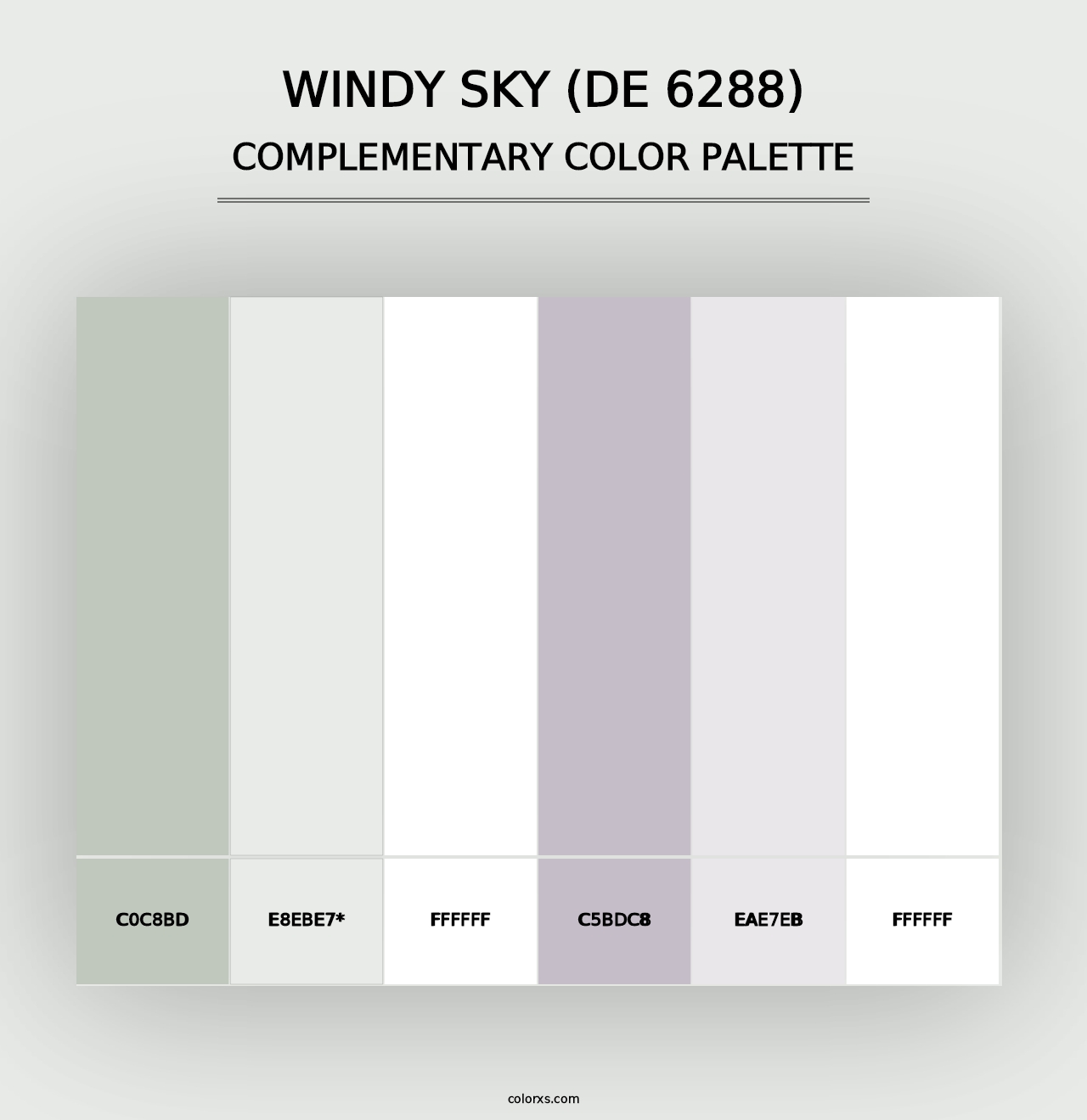 Windy Sky (DE 6288) - Complementary Color Palette