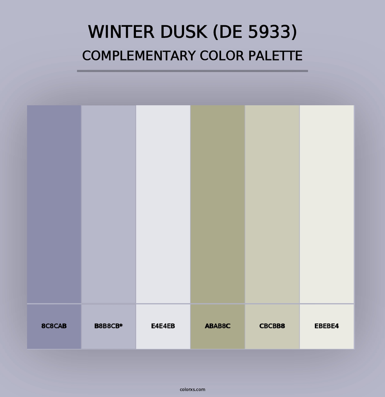 Winter Dusk (DE 5933) - Complementary Color Palette