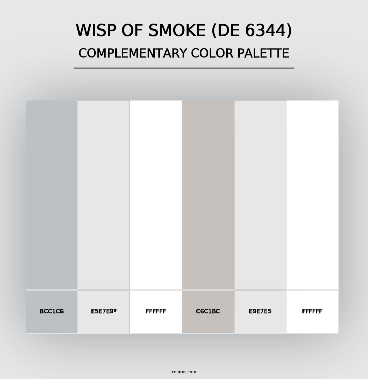 Wisp of Smoke (DE 6344) - Complementary Color Palette