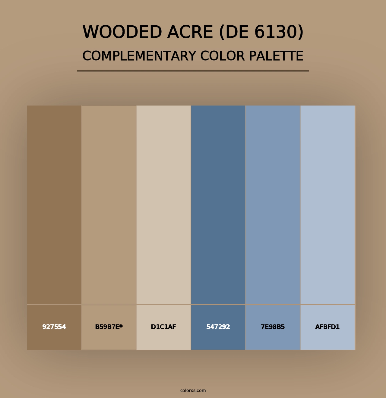 Wooded Acre (DE 6130) - Complementary Color Palette