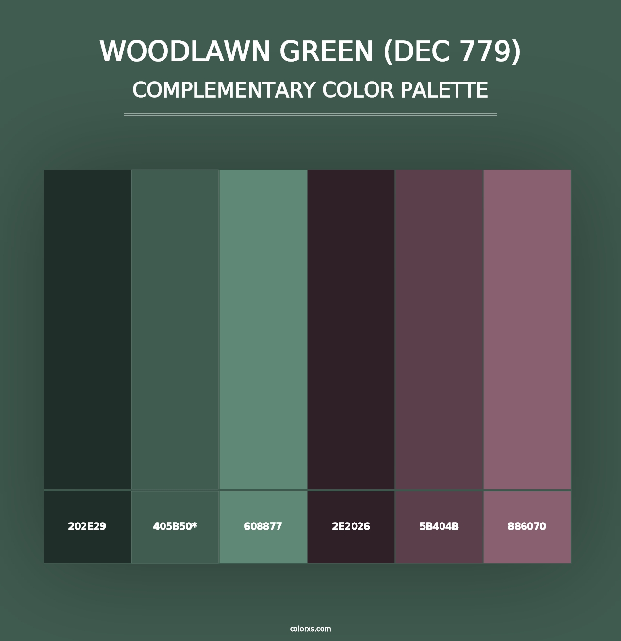 Woodlawn Green (DEC 779) - Complementary Color Palette