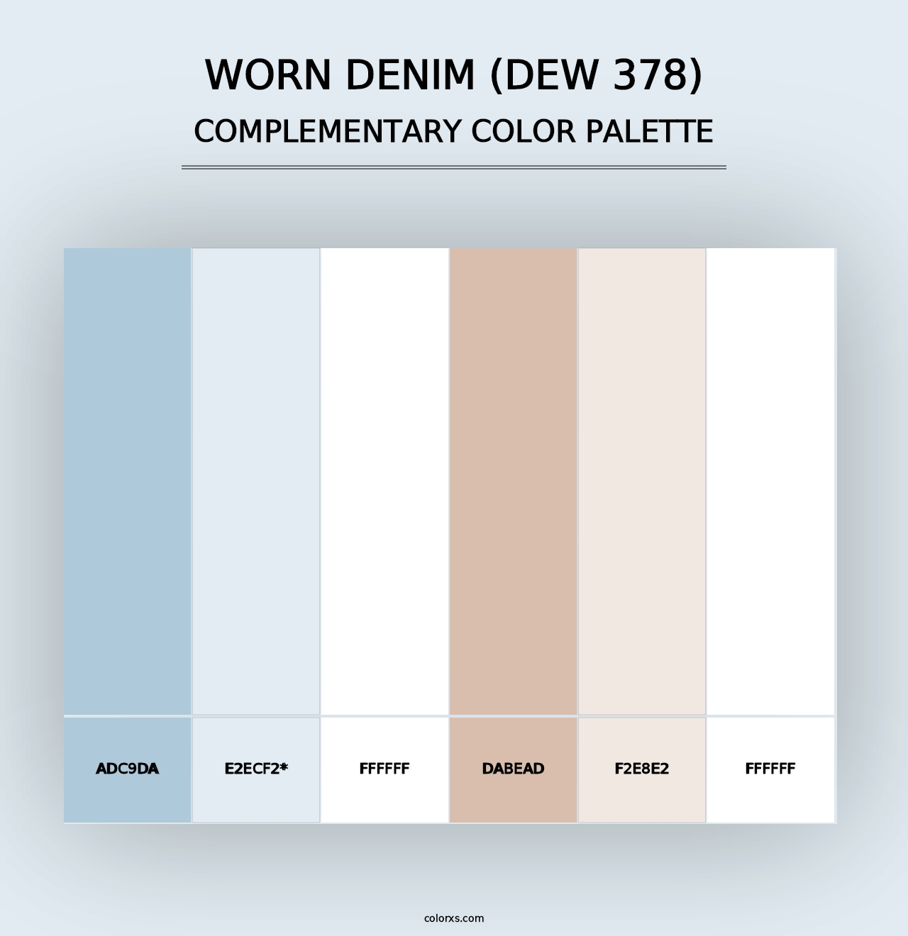 Worn Denim (DEW 378) - Complementary Color Palette