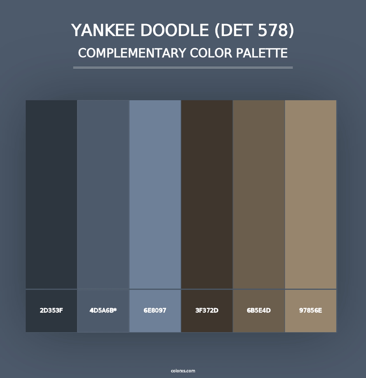 Yankee Doodle (DET 578) - Complementary Color Palette