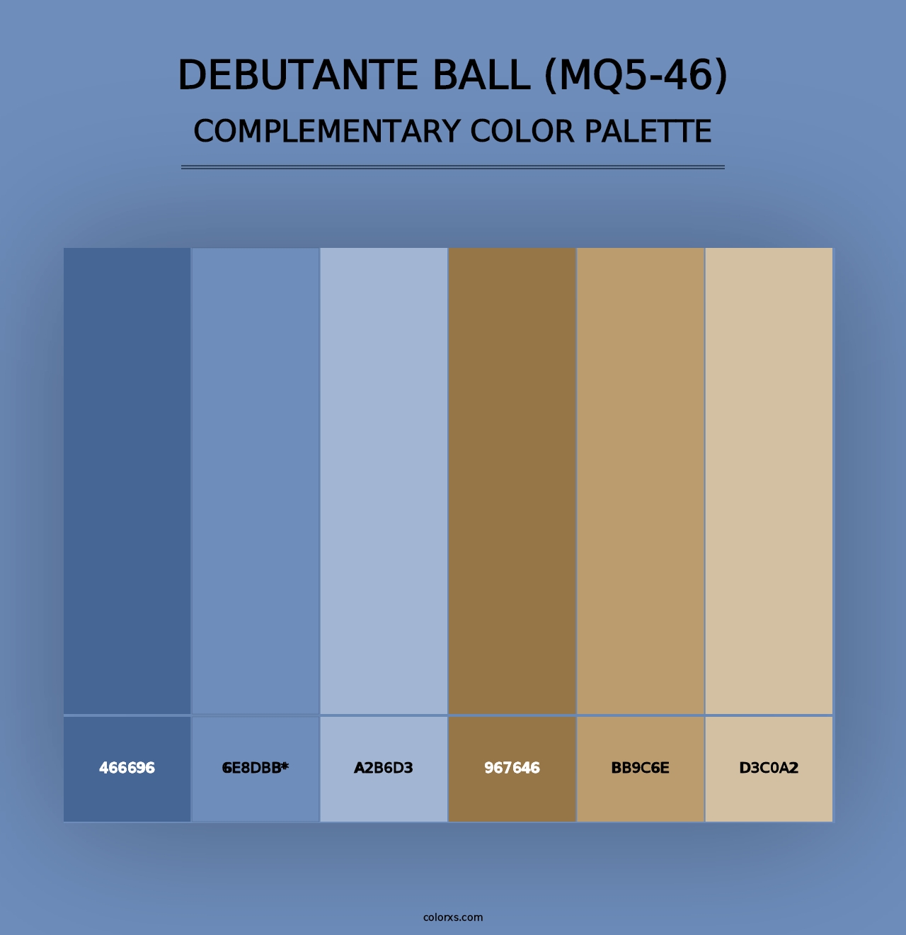 Debutante Ball (MQ5-46) - Complementary Color Palette