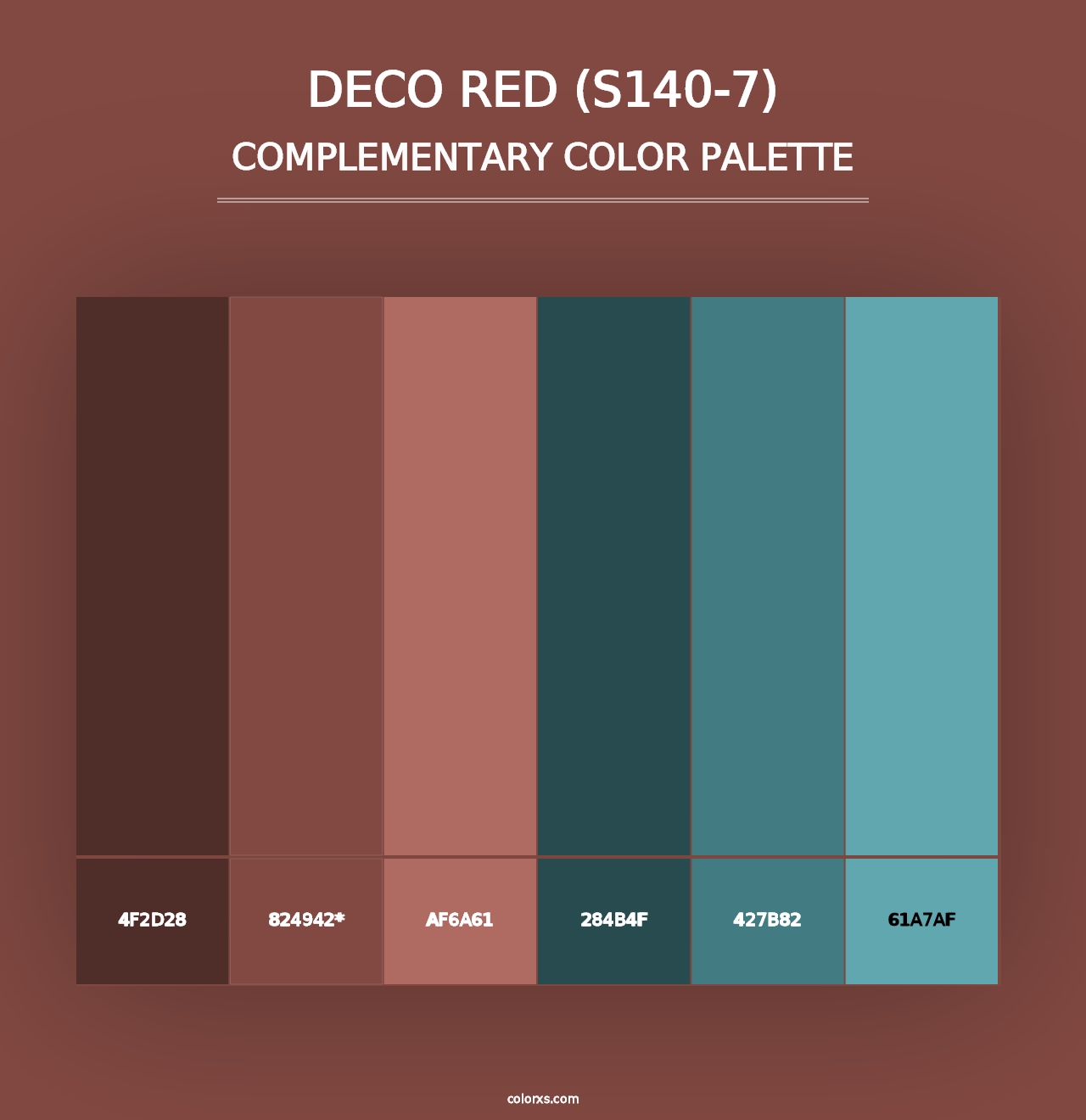 Deco Red (S140-7) - Complementary Color Palette