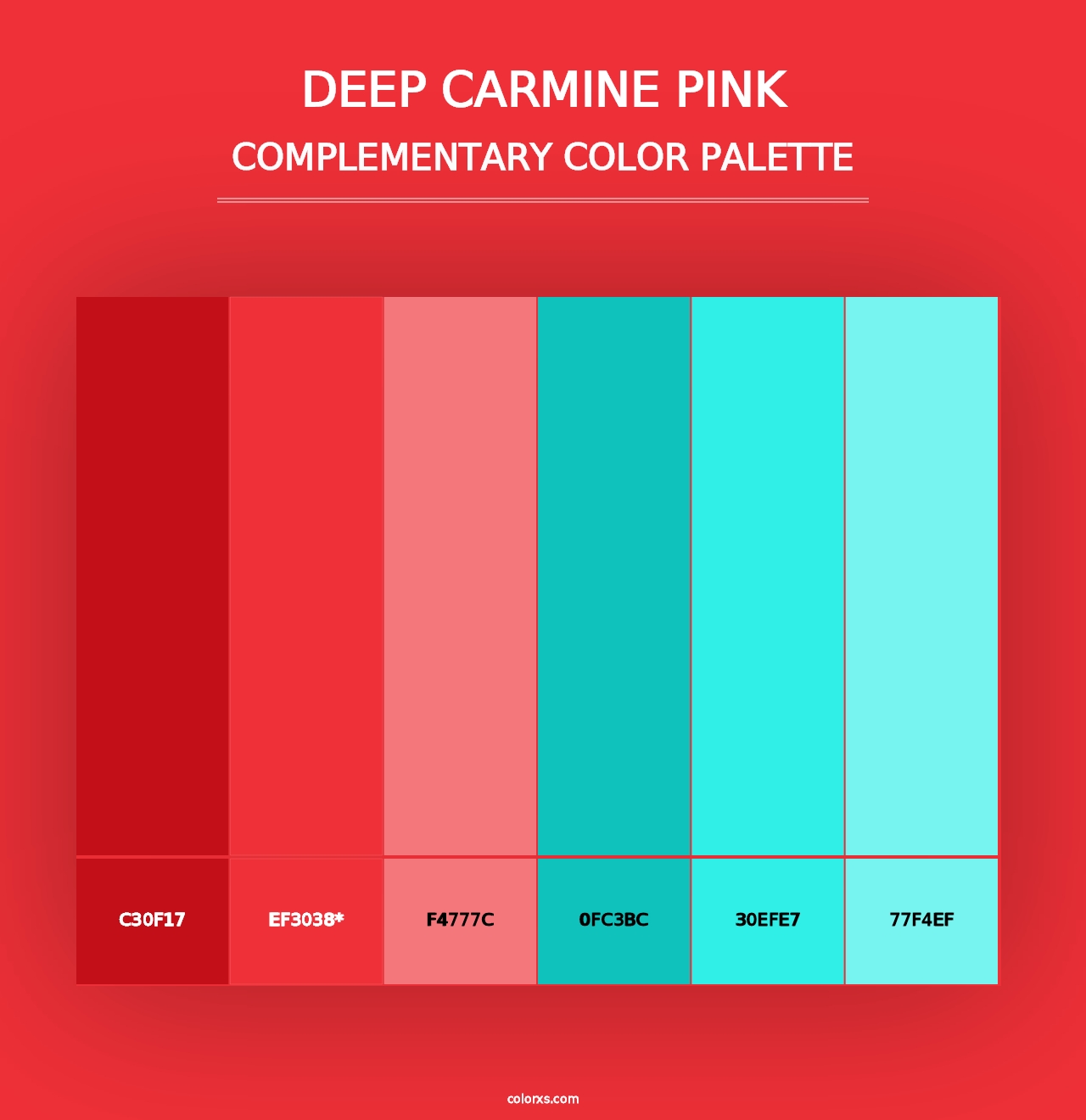 Deep carmine pink - Complementary Color Palette