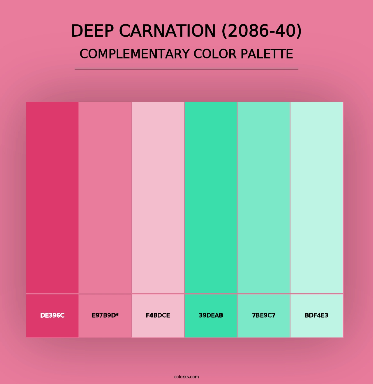 Deep Carnation (2086-40) - Complementary Color Palette