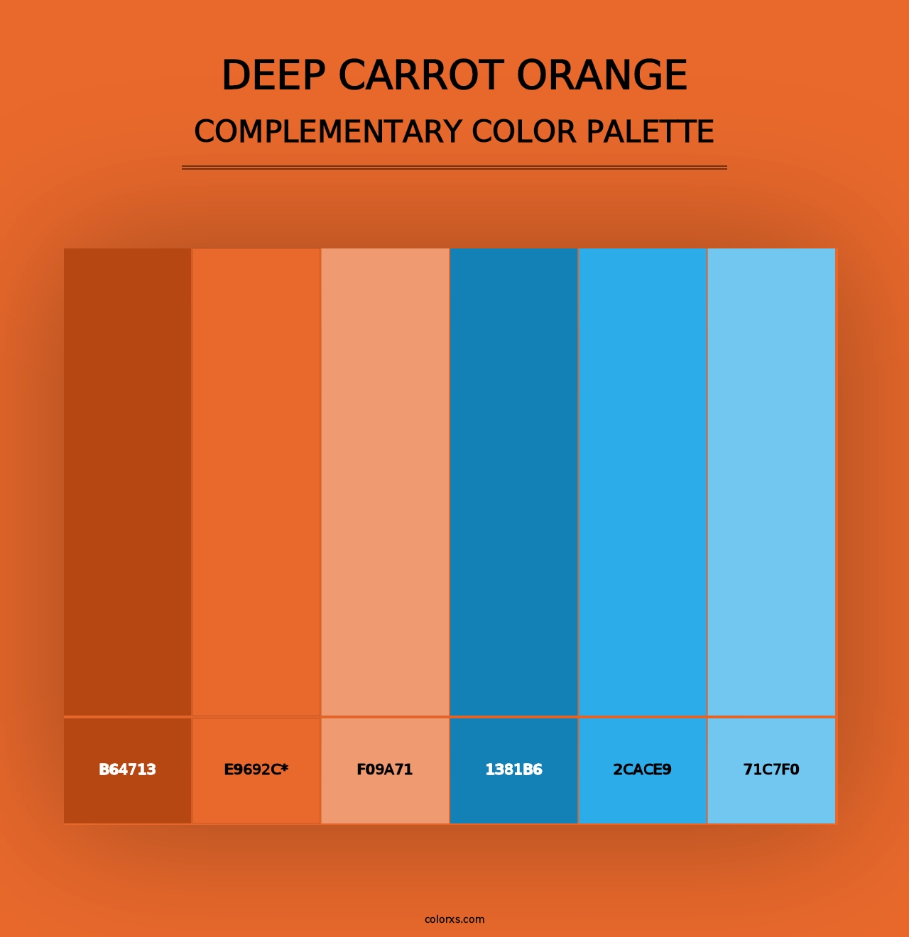 Deep Carrot Orange - Complementary Color Palette